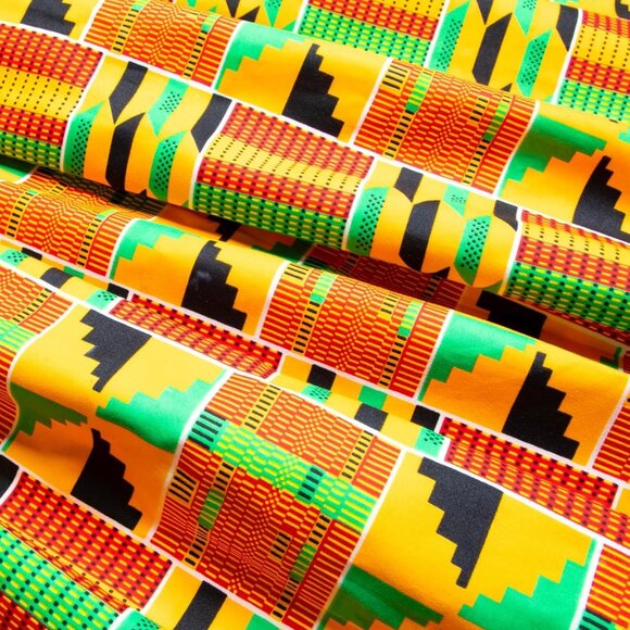 Women's African High Waist Pleated Midi Skirt with Pockets Floral Print - Picture 6 of 7